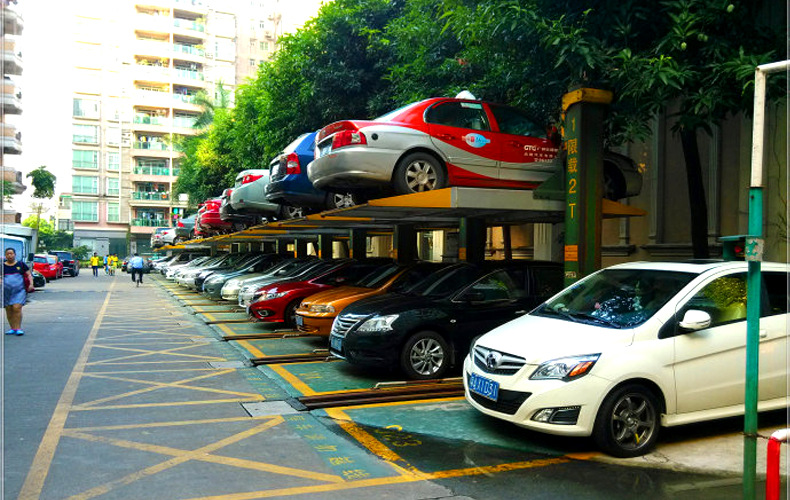 小區(qū)物業(yè)停車場升級(jí)立體停車設(shè)備 幾層平移機(jī)械式立體車庫